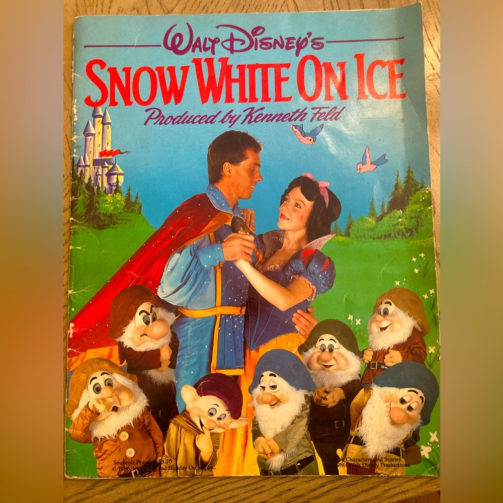 Vintage Snow White Disney on Ice Program